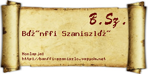 Bánffi Szaniszló névjegykártya